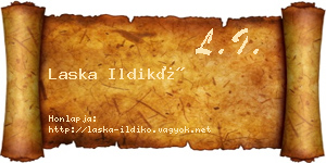 Laska Ildikó névjegykártya
