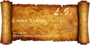 Laska Ildikó névjegykártya